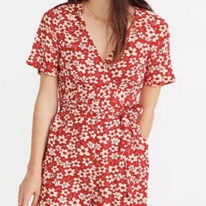 Wrap-Front Romper in Mini Daisy MEDIA